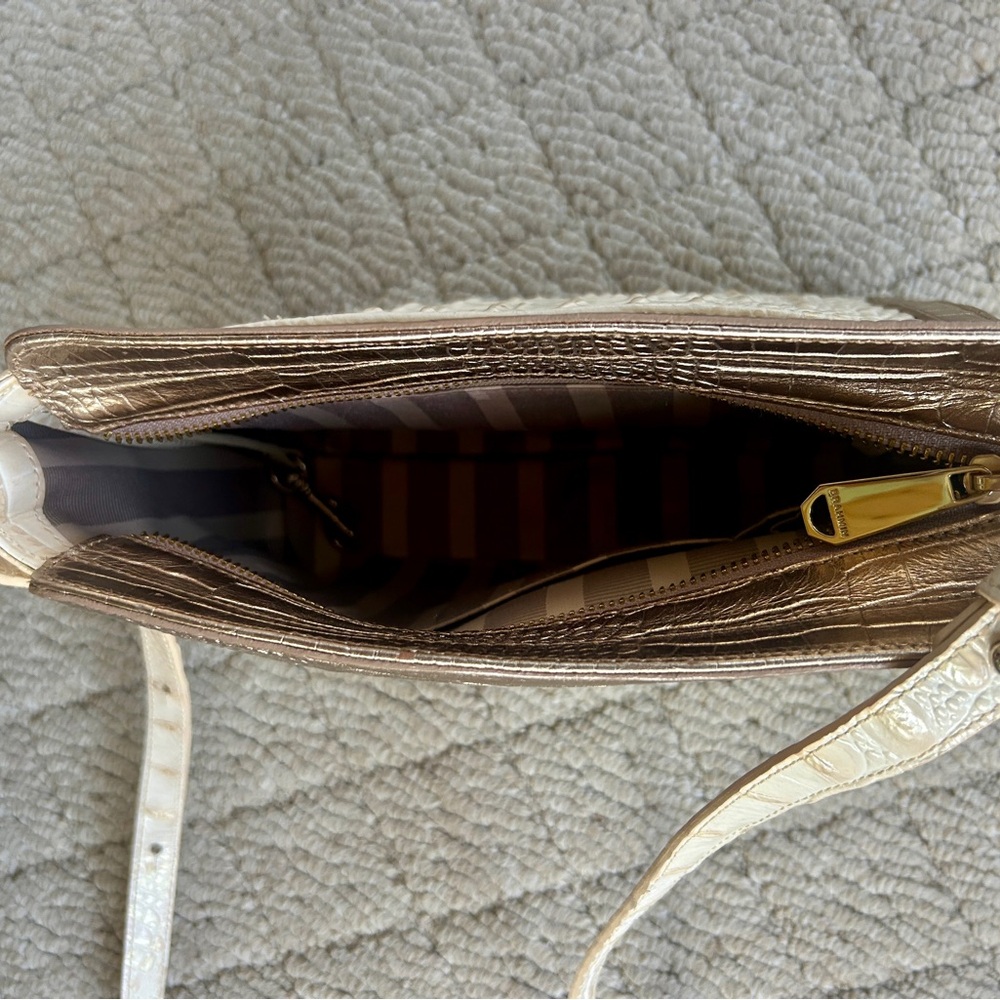 Brahmin Cream and Gold Crossbody Bag - Picture 5 of 5